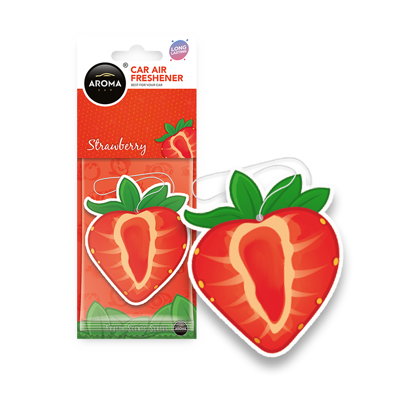Aroma Car Cellulose hanging Fruits Strawberry
